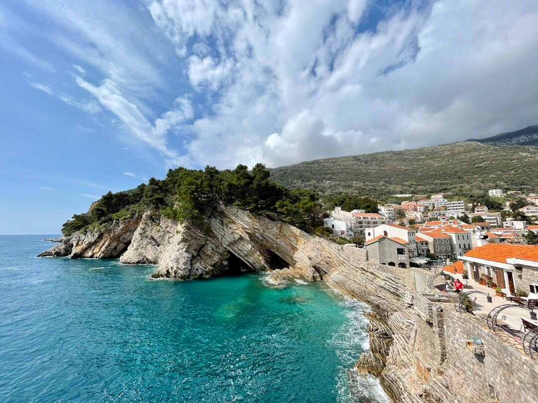 Dramatic coastal cliffs along the Adriatic sea