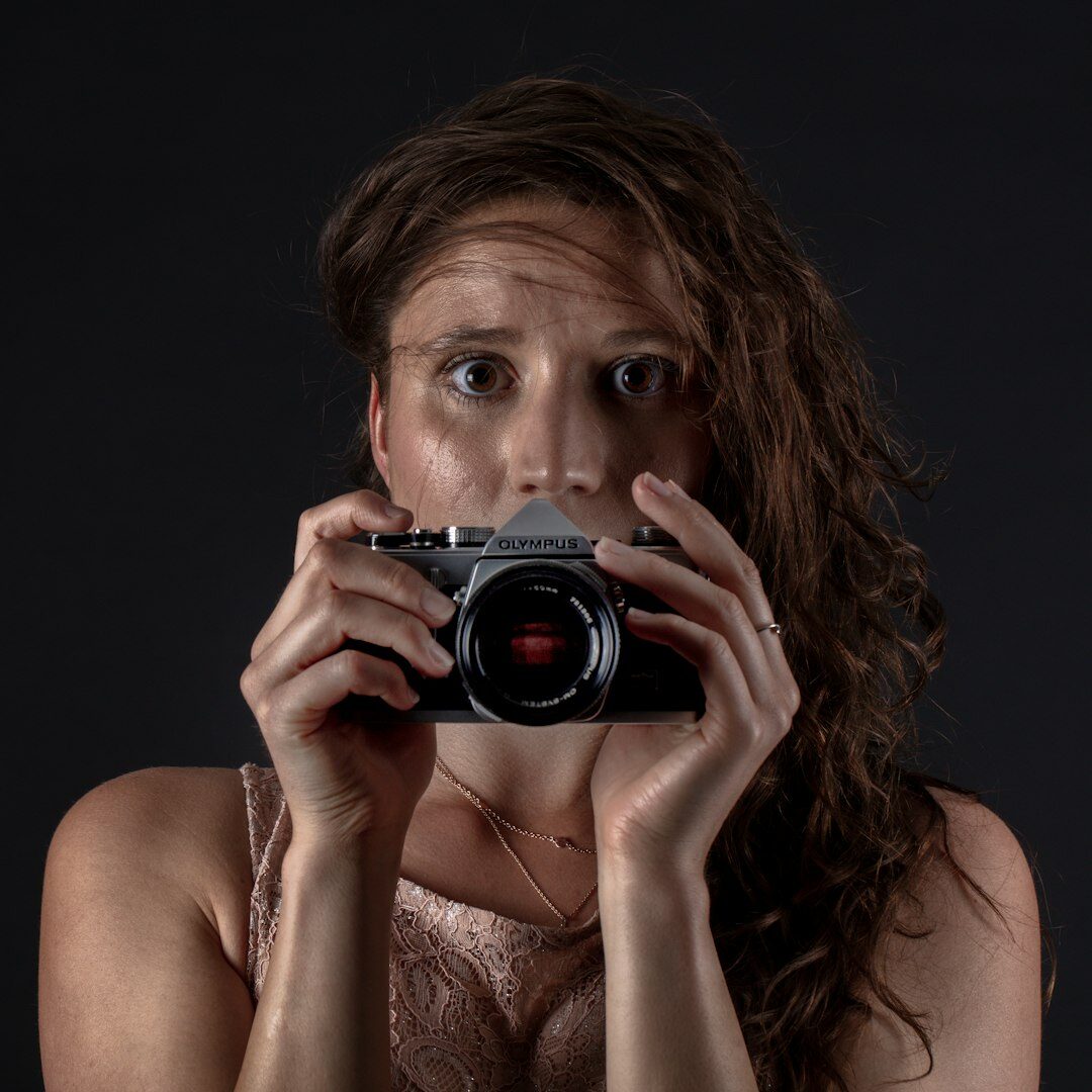 Croatian woman photographer working portrait