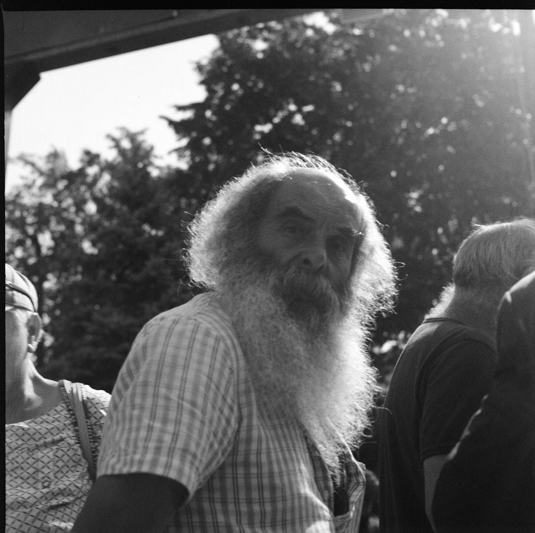 Croatian man with beard and glasses portrait